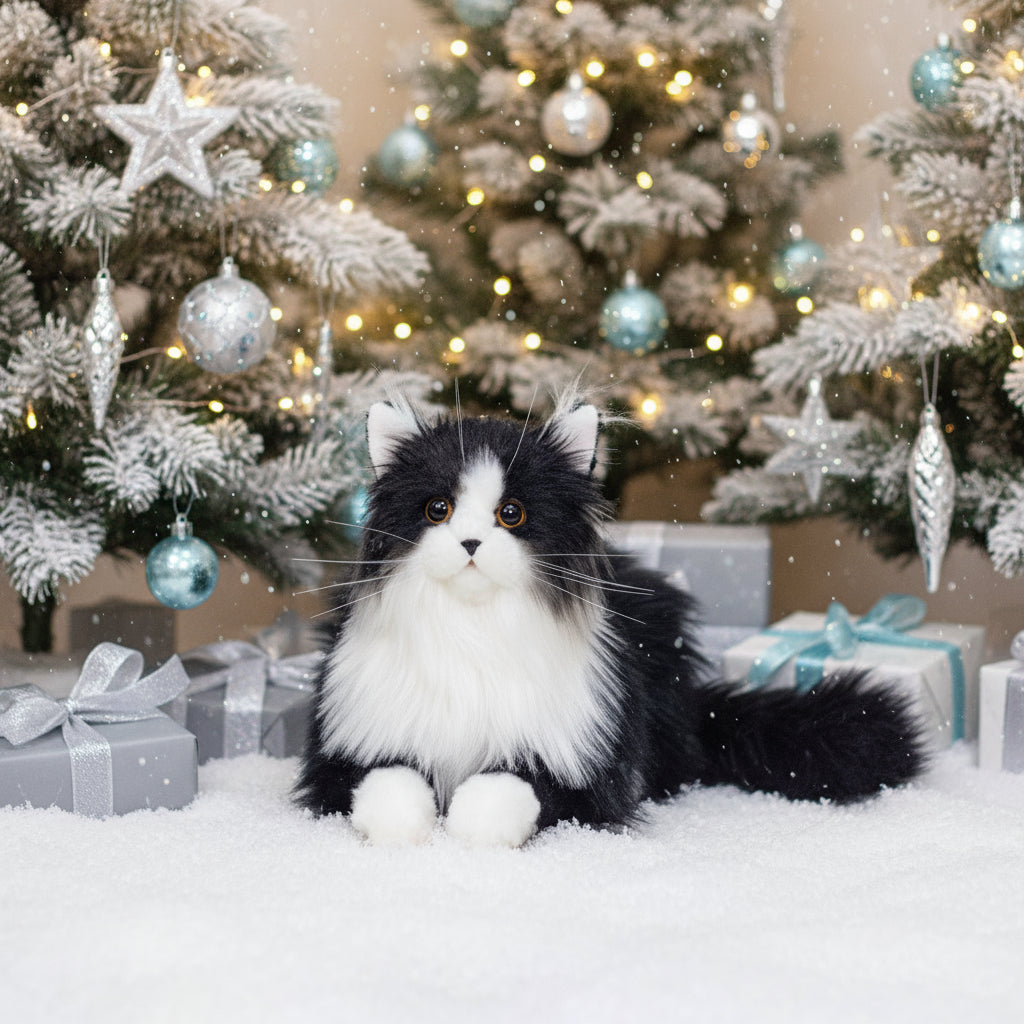 Adopt Sterling the Tuxedo Weighted Plush – Realistic Companion Cat for Adults