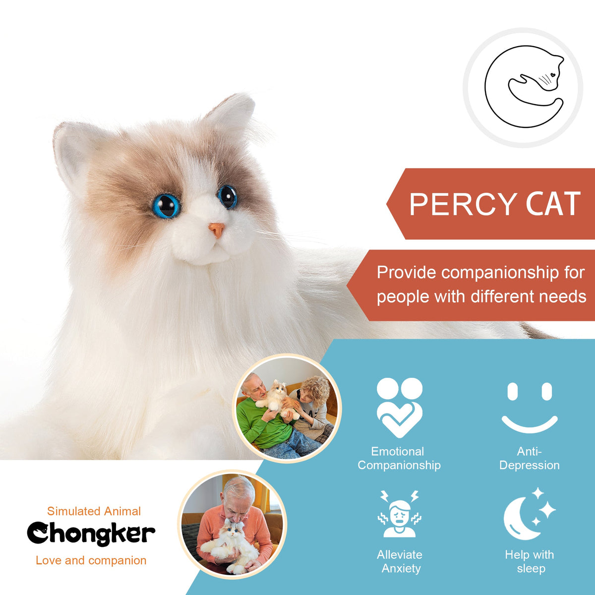 Adopt Percy the Robot Cat – Interactive Emotional Support Pet