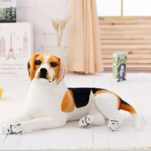 Adopt Biscotti the Lifelike Beagle Plush – Lying or Sitting, 6 Sizes