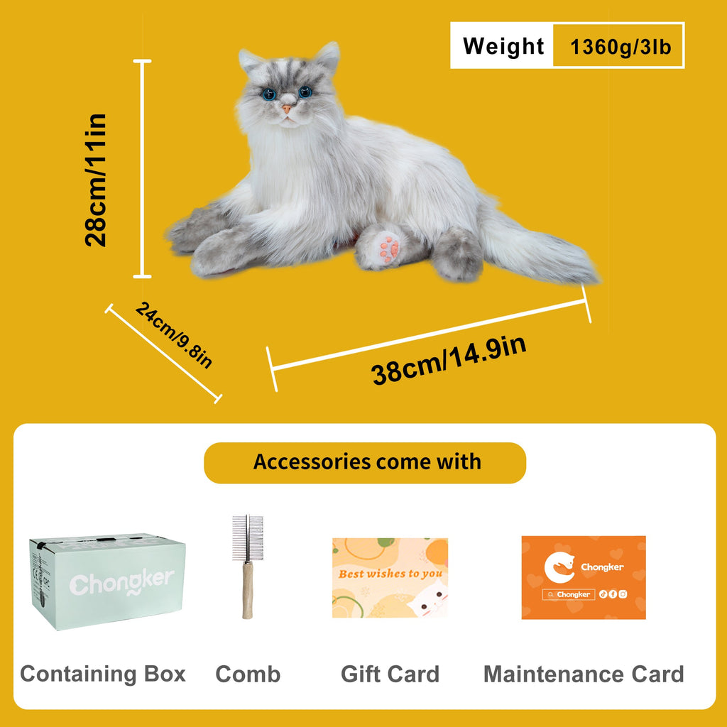 Adopt Tracy the Weighted Cat Plush – 3lbs of Pure Calm